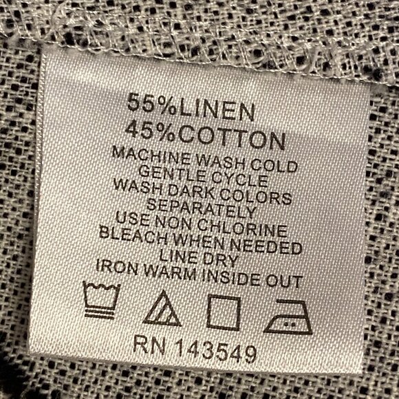 Symple nyc Sz M Linen/Cotton Womens Jacket Button Up 3/4 Sleeve White/Black Dot - Picture 12 of 12